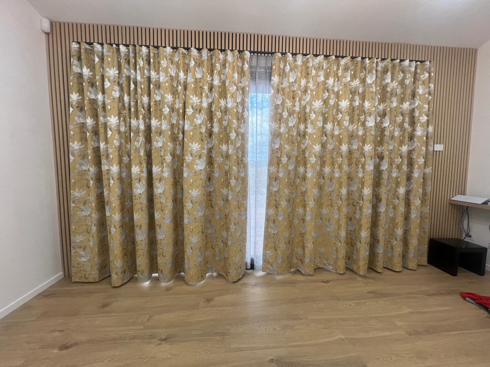 Tailored curtains in a contemporary room